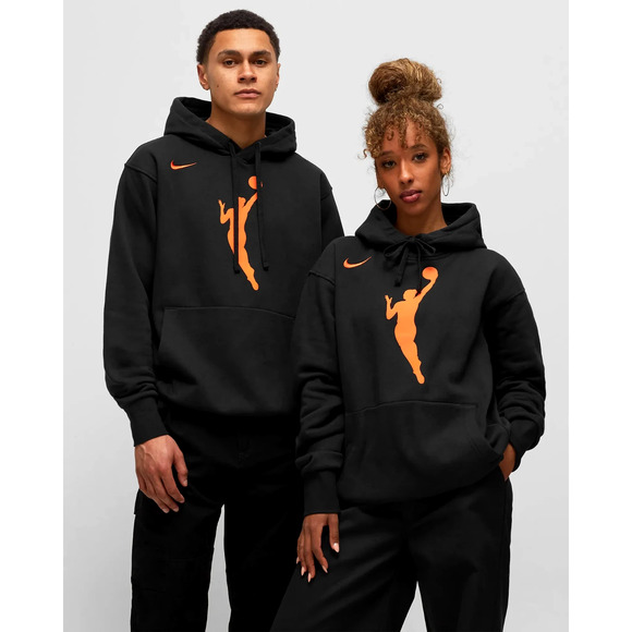 Nike WNBA Fleece Pullover Hoodie Men’s Size XL Black Orange DR9596 010 - Picture 5 of 7